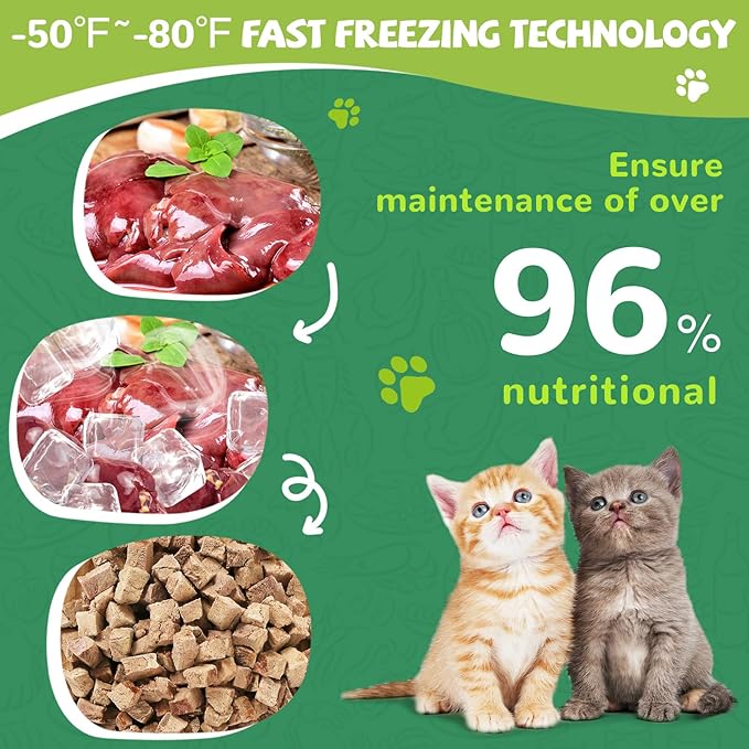 Freeze Dried Chicken Liver Pet Treats, High Protein Freeze-Dried Pet Food for Dogs, Cats, Fresh Ingredient Snacks, 4.6oz, Rawhide Free&Grain Free