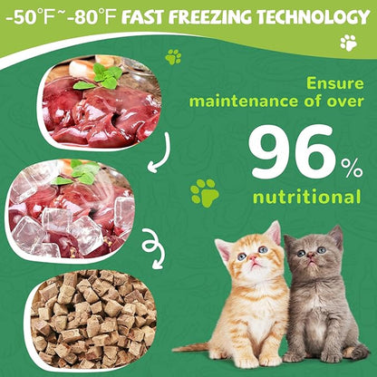 Freeze Dried Chicken Liver Pet Treats, High Protein Freeze-Dried Pet Food for Dogs, Cats, Fresh Ingredient Snacks, 4.6oz, Rawhide Free&Grain Free