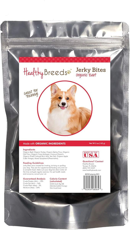 Healthy Breeds Pembroke Welsh Corgi Jerky Bites Beef Recipe Dog Treats 5 oz