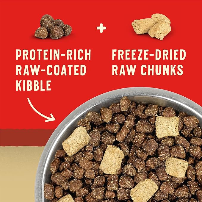 Stella & Chewy's Wild Red Dry Dog Food Raw Blend High Protein Wholesome Grains Red Meat Recipe, 21 lb. Bag