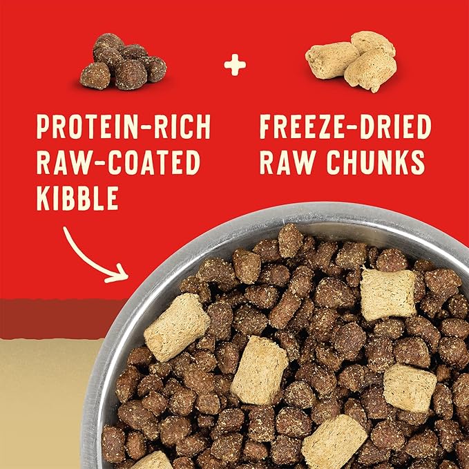 Stella & Chewy's Wild Red Dry Dog Food Raw Blend High Protein Wholesome Grains Red Meat Recipe, 3.5 lb. Bag