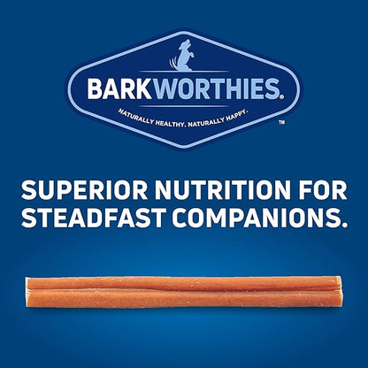 Barkworthies Odor-Free 12-inch Bully Sticks (3 Pack) - Healthy Dog Chews - Protein-Packed, Highly Digestible, All-Natural Rawhide Alternative Dog Treats - Promotes Dental Health