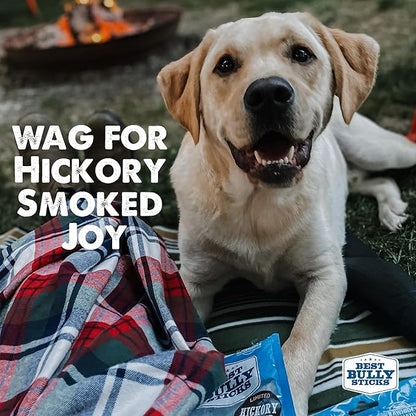 Best Bully Sticks Hickory Smoked Marrow Bones for Large Dogs, 3 Pack - USA Smoked & Packed - No Additives Beef Dog Treats - Long Lasting Dog Chews