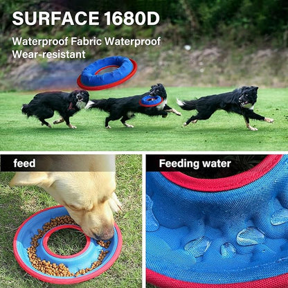 Dog Training Kit include Dog Training Clicker with Wrist Strap, Dog Whistle with Black Strap Lanyard, Dog Flying Discs, Dog Toy Balls, Suitable for Small Medium Dogs Training Tools (dark-colored)