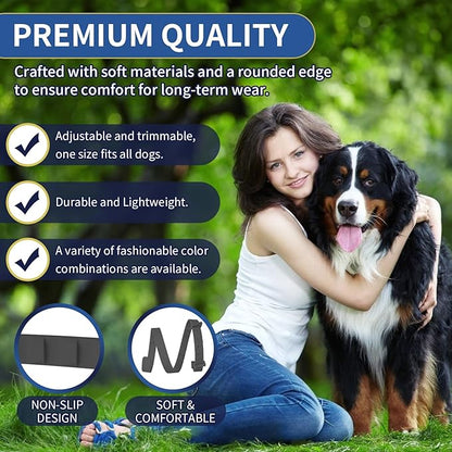 4 Pack Flea Collar for Dogs, 8 Months Flea and Tick Collar for Dogs Puppies, Flea and Tick Prevention for Dogs, Adjustable Waterproof Dog Flea Collar, Dog Flea Tick Treatment-Pink Black Orange Gray