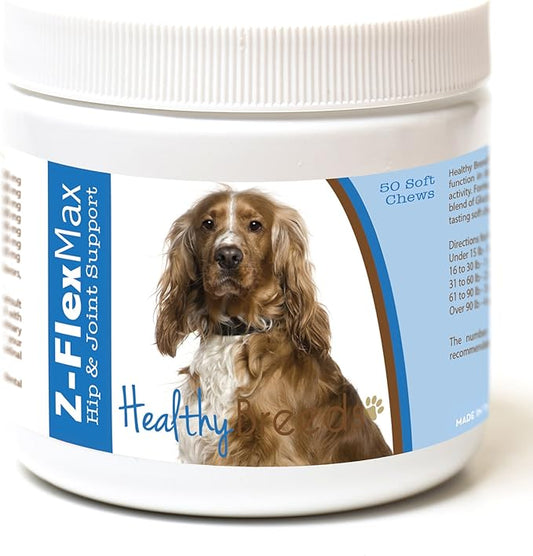 Healthy Breeds English Cocker Spaniel Z-Flex Max Hip and Joint Soft Chews 50 Count