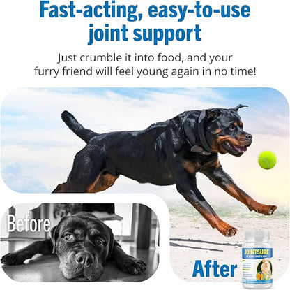 Hip and Joint Supplement for Dogs - Glucosamine for Dogs - Joint Support Supplement for Dogs with Glucosamine, Chondroitin and Green Lipped Mussels - 120 Tablets for All Breeds & Sizes