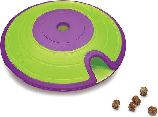 Outward Hound Nina Ottosson Dog Treat Maze Dog Puzzle Interactive Treat Puzzle Dog Enrichment Dog Toy, Level 2 Intermediate, Green