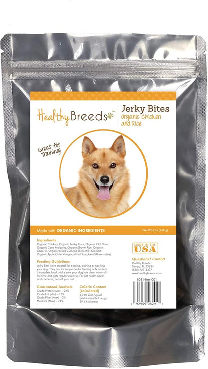 Healthy Breeds Finnish Spitz Jerky Bites Chicken & Rice Recipe Dog Treats 5 oz