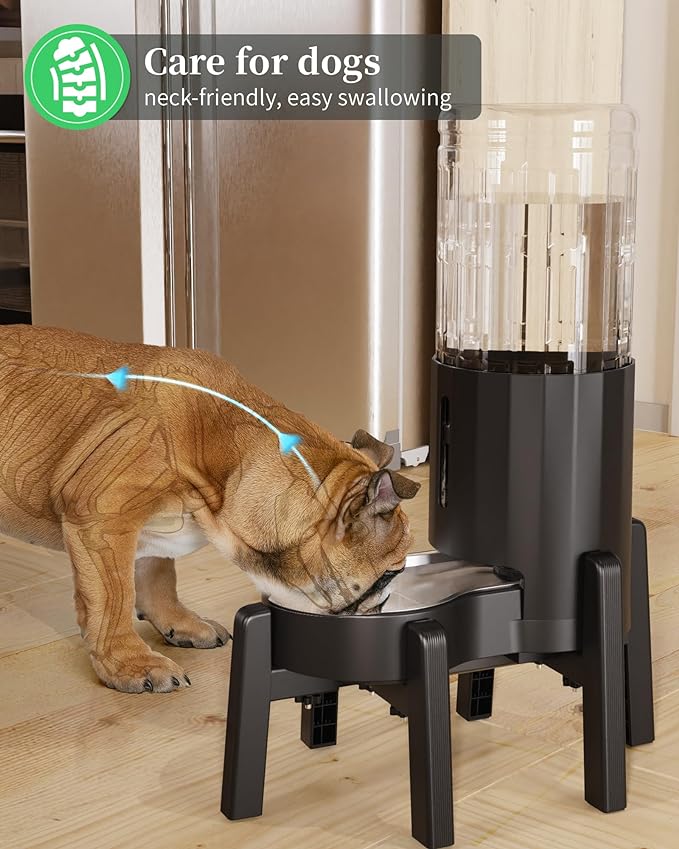 CZPET Dog Water Dispenser Stand, Holder for Pet Automatic Feeders, Width Adjustable Elevated Stand for Pet Feerders, Suitable for Medium & Small Pets [Stand Only]