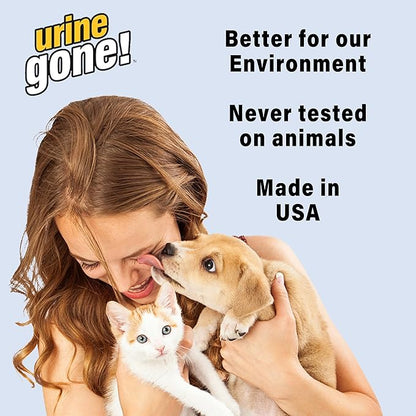 Urine Gone Pet Ears, Paws & Butt Cleaning & Moisturizing Wipes for Dogs & Cats - 70 Thick Grooming Wipes