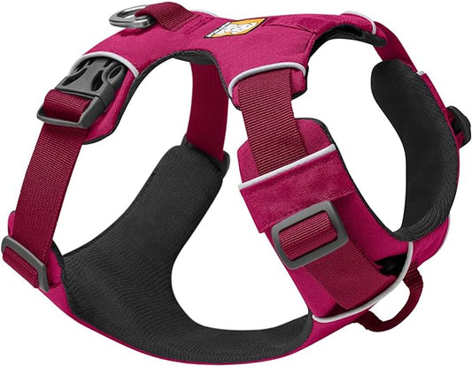 Ruffwear, Front Range Dog Harness, Reflective and Padded Harness for Training and Everyday, Hibiscus Pink, Medium