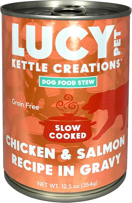 Lucy Pet Chicken & Salmon Recipe in Gravy for Dogs 12.5oz (12 Count)