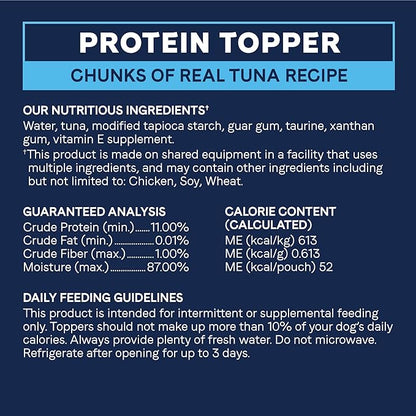 CANIDAE Pure Protein Topper Wet Dog Food, Chunks of Real Tuna in Gravy Recipe, 3 oz. (Case of 12)