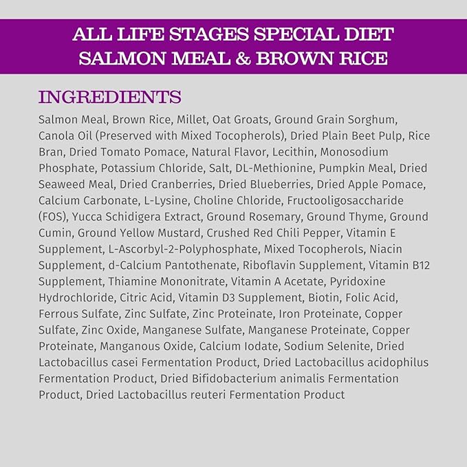 Blackwood Special Diet All Life Stages Dry Dog Food, 15Lb., Salmon Meal & Brown Rice Recipe, Sensitive Skin and Stomach, Grain Free Dog Food
