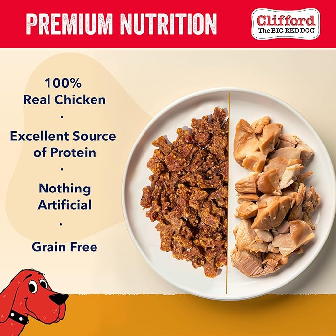 Clifford® Chicken Training Treats for Dogs | Soft Dog Treats Healthy for All Breed Sizes | Puppy Training Treats, Grain Free, High Protein, Rawhide Free Dog Chews - Just Two Ingredients (20oz)