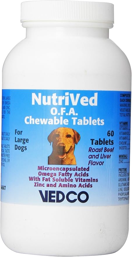 Vedco 60 Count Nutrived O.F.A. Chewable Tablets for Large Dogs