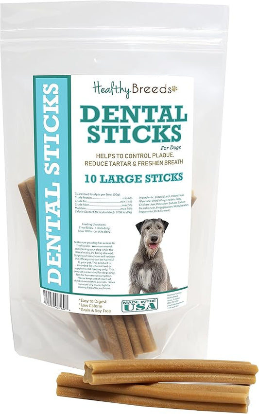 Healthy Breeds Irish Wolfhound Dental Sticks Large 10 Count