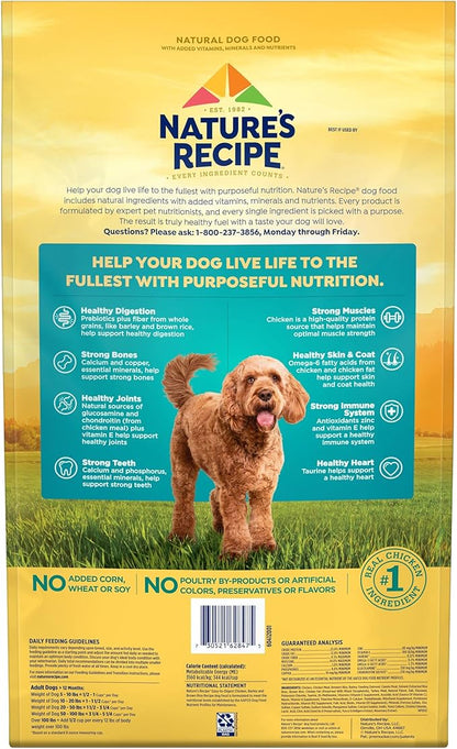 Nature’s Recipe Easy-to-Digest Chicken, Barley & Brown Rice Recipe Dry Dog Food, 24 lb. Bag