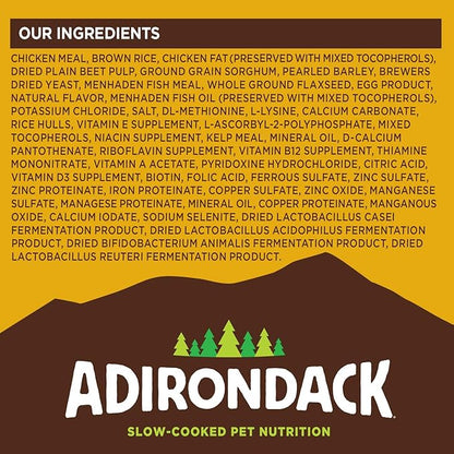 Adirondack Pet Food Adirondack Puppy Food for Puppies and Performance Dogs Made in USA [Natural Dog Food for All Breeds and Sizes], Chicken Meal & Brown Rice Recipe, 25 lb. Bag, Model Number: 00802