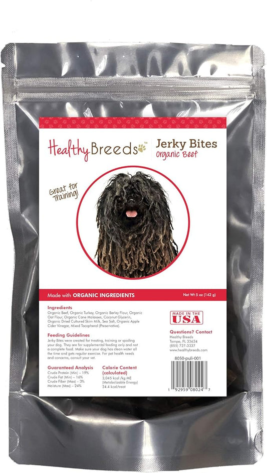 Healthy Breeds Pulik Jerky Bites Beef Recipe Dog Treats 5 oz