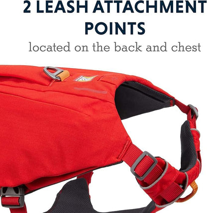 Ruffwear, Switchbak Dog Harness, Pack & Harness Hybrid for Day Trips & Everyday Use, Red Sumac, X-Small