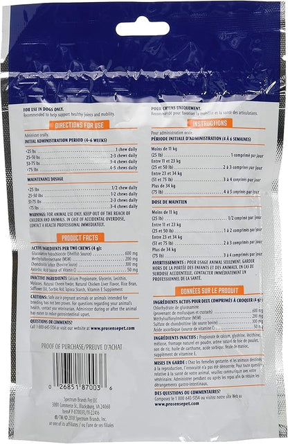 ProSense Hip and Joint Solutions 60 Count, for Dogs, Advanced Strength Glucosamine Chews