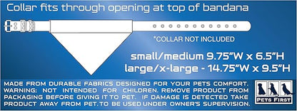 Pets First Collegiate Pet Accessories, Reversible Bandana, Virginia Cavaliers, Large/X-Large