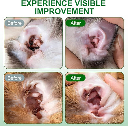 Dog Dental Powder, Dental Care for Dog Teeth Breath Freshener, Dog Ear wipes Finger,Finger Wipes for Dogs & Cats - Pet Ear Cleaning Finger Wipes - Sooths & Deodorizes, Prevent Ear Itch & Inflammation