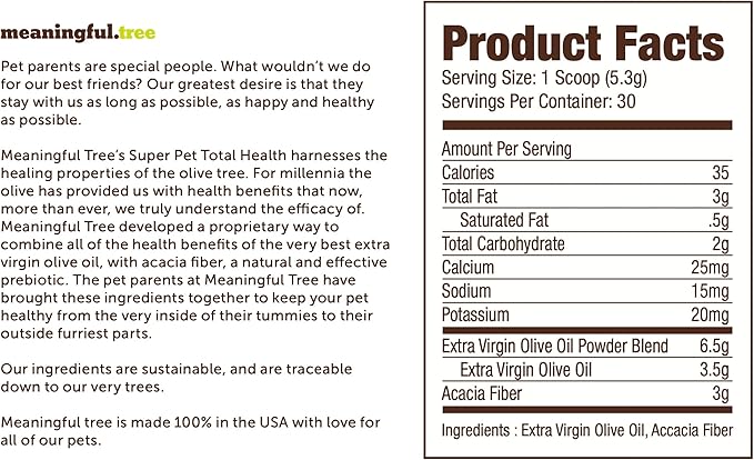 Heart Health for Dogs, Fiber Supplement for Digestive Health, Heart Health & Gut Health, Coat & Joint Health, Made in USA, Only Two Natural Ingredients, 5 Pack