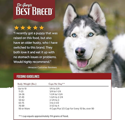 Best Breed Dr. Gary's Coldwater Recipe Slow-Cooked in USA, Natural Dry Dog Food for All Breeds and Sizes, 13lbs.