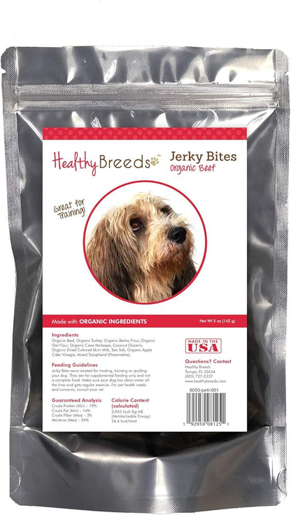 Healthy Breeds Petits Bassets Griffons Vendeen Jerky Bites Beef Recipe Dog Treats 5 oz