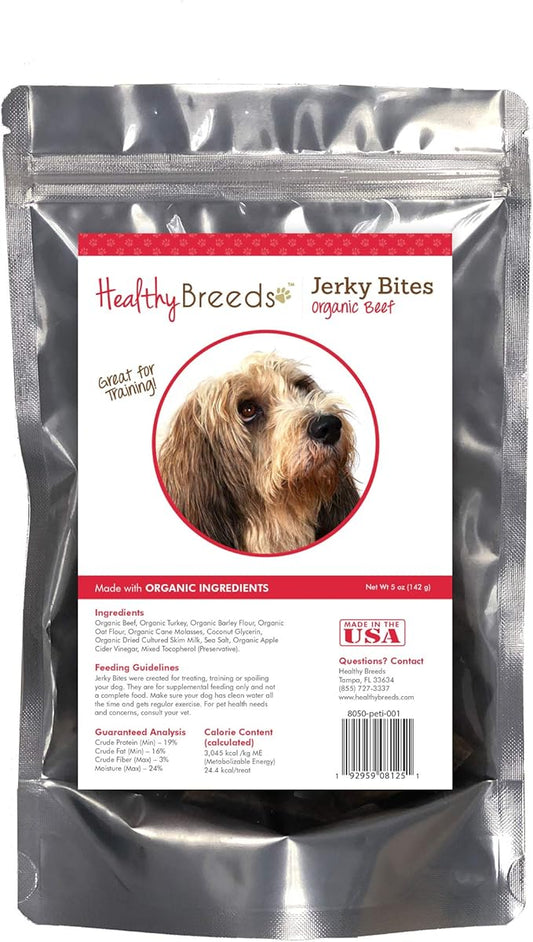 Healthy Breeds Petits Bassets Griffons Vendeen Jerky Bites Beef Recipe Dog Treats 5 oz