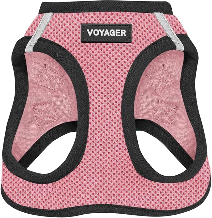 Voyager Step-In Air Dog Harness - All Weather Mesh Step In Vest Harness For Small And Medium Dogs By Best Pet Supplies - Pink Base, S