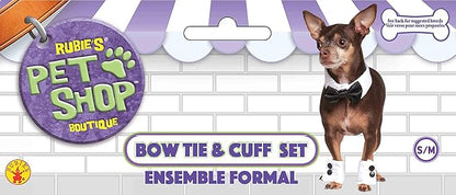 Rubie's Bowtie and Cuff Set Pet Accessories, Small/Medium