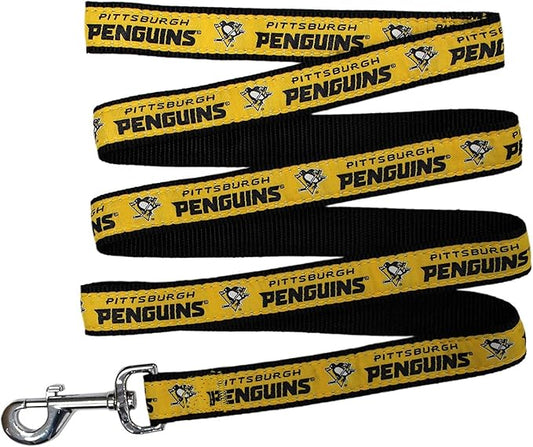 Pets First NHL Pittsburgh Penguins Leash for Dogs & Cats, Medium. - Walk Cute & Stylish! The Ultimate Hockey Fan Leash!, Medium (4 ft Long x 0.62 in Width) (PEN-3031-MD)