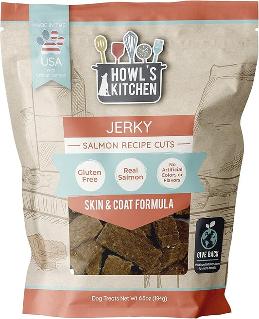 Howl's Kitchen Dog Treats, Jerky, Salmon Cuts, brown, (AT366)