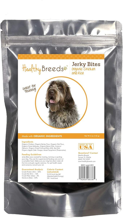 Healthy Breeds Wirehaired Pointing Griffon Jerky Bites Chicken & Rice Recipe Dog Treats 5 oz