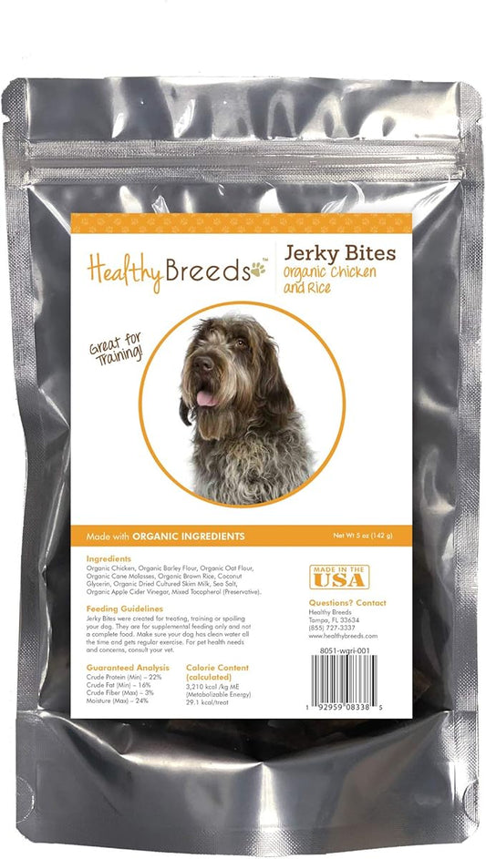 Healthy Breeds Wirehaired Pointing Griffon Jerky Bites Chicken & Rice Recipe Dog Treats 5 oz