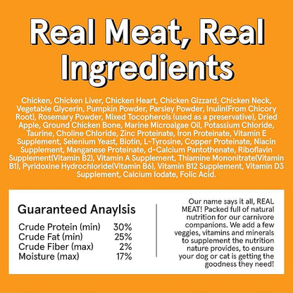 Real Meat Air Dried Dog Food w/Real USA Chicken - 5lb Bag of Grain-Free Real Meat Dog Food Sourced from Free-Range, Cage-Free Chicken - Digestible, All Natural, High Protein Chicken