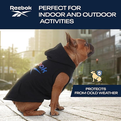 Reebok Dog Hoodie – Fleece Dog Sweater with Leash Hole, Cold Winter Dog Sweatshirt for Small Medium and Large Dogs, Premium Dog Fall Sweater Pullover Hoodie, Cozy Warm Perfect Dog Christmas Outfit