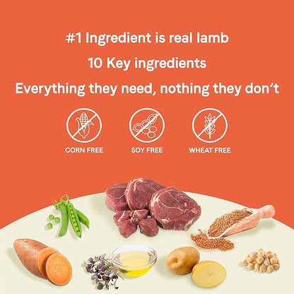 Canidae PURE Limited Ingredient Premium Adult Dry Dog Food, Lamb and Pea Recipe (New look- Real Lamb and Sweet Potato Recipe), 12 Pounds, Grain Free