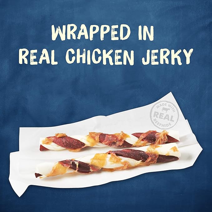Purina Busy Bone Jerky Twists Grain Free Small/Med Breed Beefhide and Chicken Dog Jerky Treats - (Pack of 5) 20 ct. Pouches