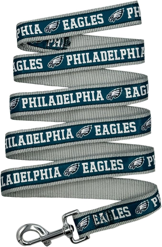 NFL PET Leash Philadelphia Eagles Dog Leash, Large Football Team Leash for Dogs & Cats. A Shiny & Colorful Cat Leash & Dog Leash Licensed by The NFL