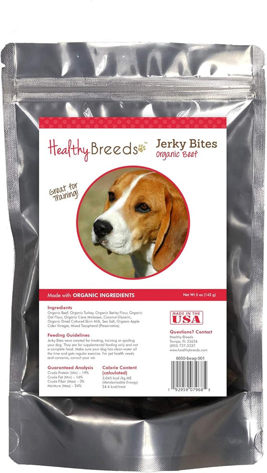 Healthy Breeds Beagle Jerky Bites Beef Recipe Dog Treats 5 oz