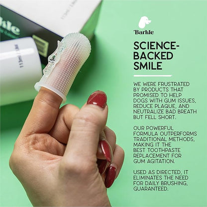 Dog Teeth Cleaning Gel - Helps Reduce Plaque & Bad Breath - Periodontist Formulated - Toothpaste Alternative - Prevent Tartar - includes Finger Cot (Mint - 2 Month Supply)