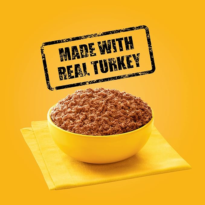 PEDIGREE CHOPPED GROUND DINNER Adult Canned Soft Wet Dog Food, Turkey & Bacon Flavor, 13.2 oz. Cans (Pack of 12)