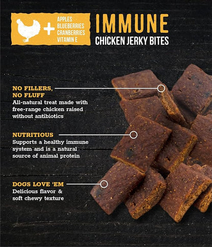 Wholesome Pride Functional Dog Immune Support Chicken Recipe Jerky Bites Dog Treats - 8 oz