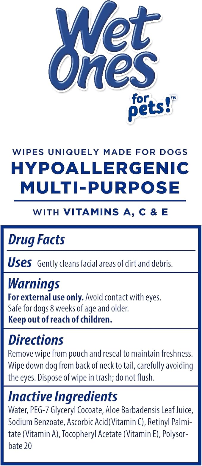 Wet Ones Mixed 13 Piece Bundle of Human & Pet Wet Wipes, Hypoallergenic | 10 Packs Sensitive Skin Hand and Face Wipes, 20 Ct Plus 3 Packs for Pets Hypoallergenic Dog Wipes, 100ct