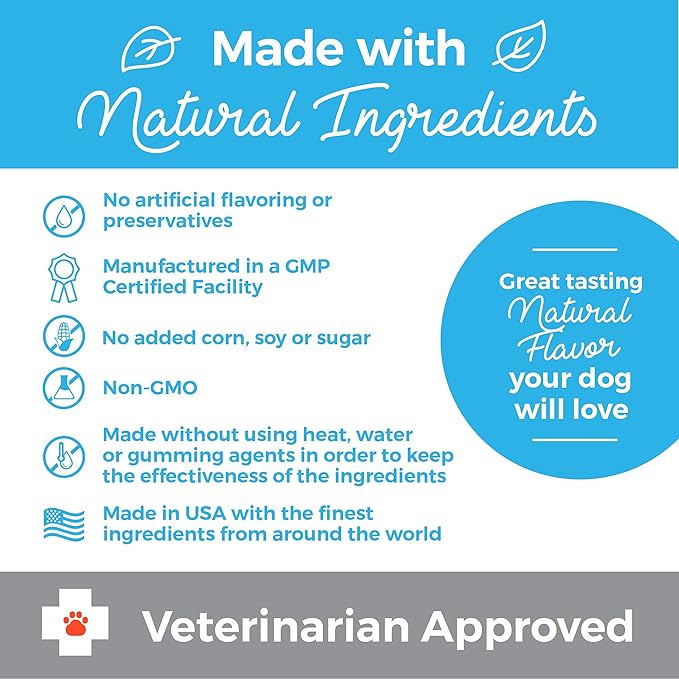 Shed Defender All Natural Allergy Relief & Probiotics Soft Chew Supplements for Dogs - Veterinarian Formulated Anti Itch & Hot Spots Omega 3 Fish Oil, Colostrum - 90 ct.